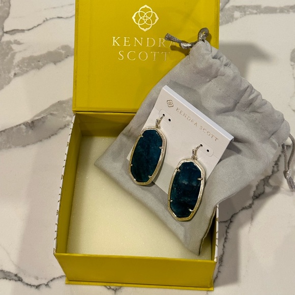 Kendra Scott Aqua Apatite Danielle Earrings - Picture 3 of 7